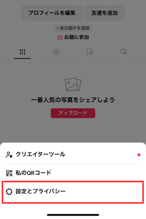 TikTok設定2