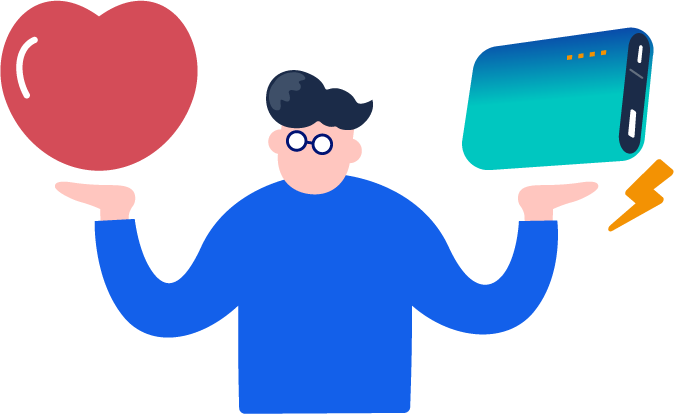 充電切れを防ぐモバイルバッテリー